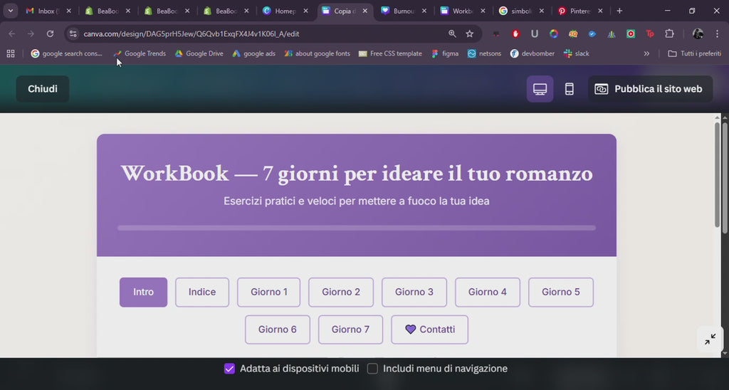 WorkBook Interattivo - Da un'idea alle fondamenta del tuo primo romanzo
