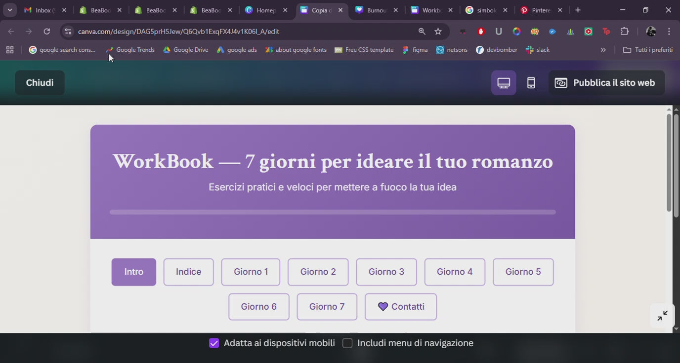 WorkBook Interattivo - Da un'idea alle fondamenta del tuo primo romanzo